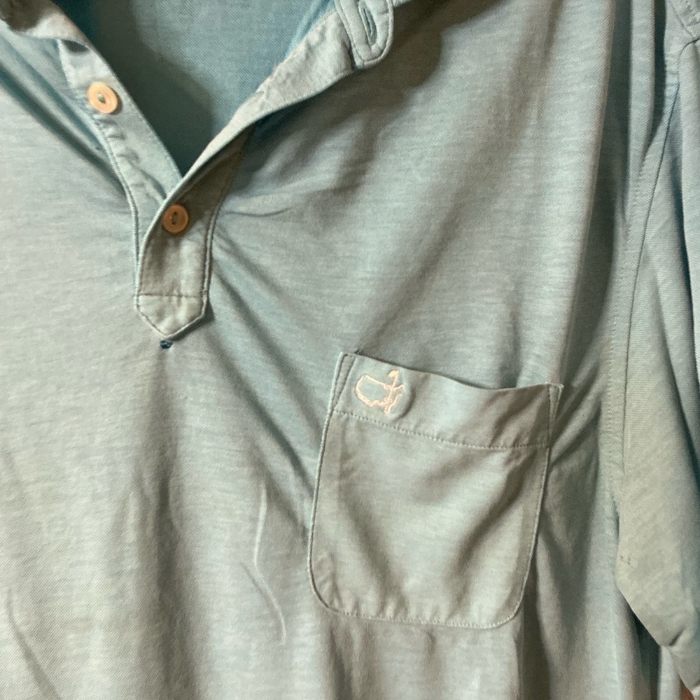 Peter Millar Teal Polo Shirt size medium - Picture 2 of 6